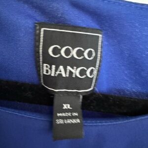Coco Bianco Cobalt blue Silky Top – XL